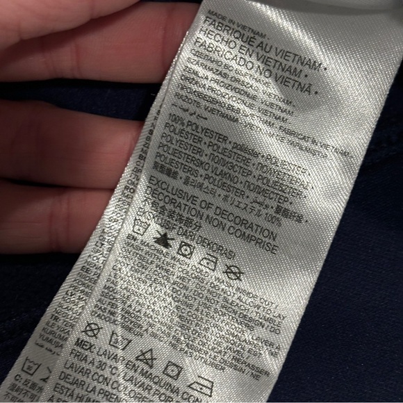 Nike Zip Up Hoodie - Game Royal Heather Blue - youth size 6 - Picture 8 of 11